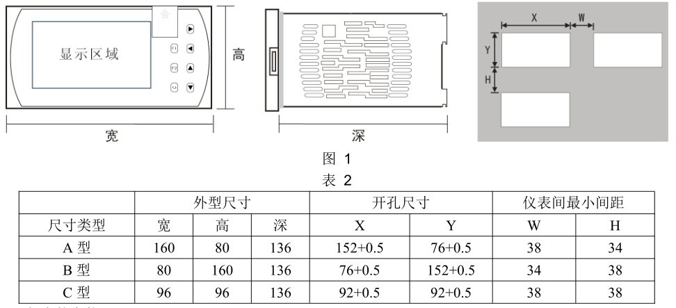 MIK-7700液晶多回路顯示儀產品尺寸 MIK-7700液晶多回路顯示儀產品尺寸