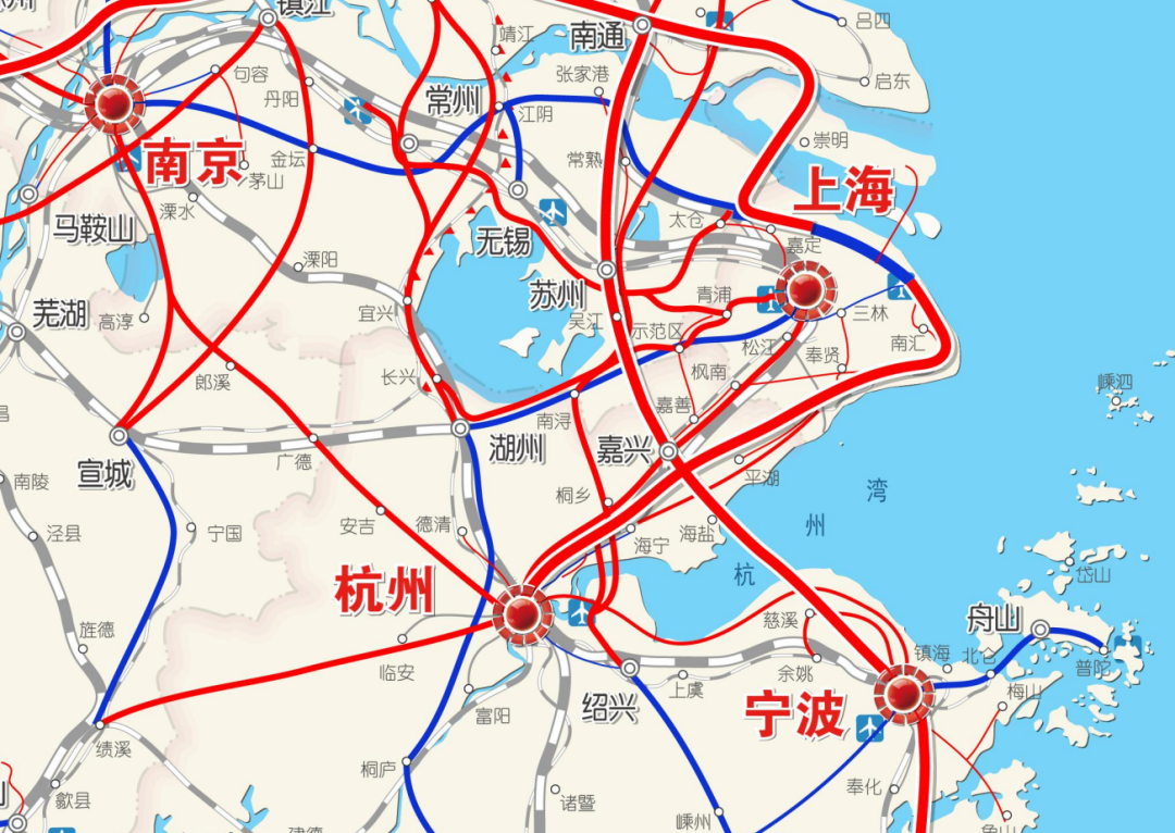 來源《長江三角洲地區多層次軌道交通規劃》 來源《長江三角洲地區多層次軌道交通規劃》